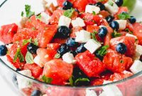 Summer Watermelon Feta Blueberry Salad