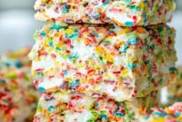 Colorful Fruity Pebbles Rice Krispie Treats