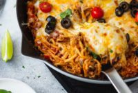 Cheesy Fiesta Spaghetti Skillet