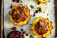 Thanksgiving Leftover Stuffed Acorn Squash