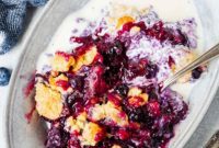 Golden Summer Blueberry Cobbler
