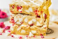 Luscious White Chocolate Raspberry Blondies