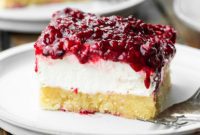 Luscious Berry Cream Cheesecake Bars