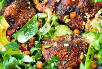 Oven-Baked Citrus Salmon with Arugula Cucumber Salad