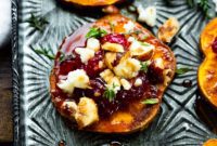 Cranberry Feta Hazelnut Sweet Potato Rounds
