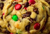 Ultimate Family Christmas M&M Chocolate Chip Cookies
