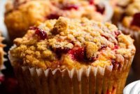 Leftover Cranberry Streusel Muffins