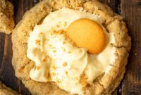Giant Banana Cream Pie Cookies