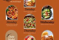Weekly Menu Plan October 30 to November 5