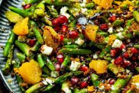 Festive Pomegranate Asparagus Salad
