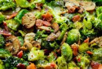 Garlic Parmesan Creamed Broccoli and Sprouts