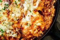 Effortless Skillet Ravioli Lasagna