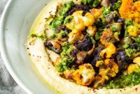 Crispy Roasted Cauliflower and Hummus