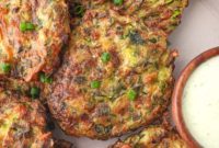 Crispy Parmesan Basil Zucchini Fritters