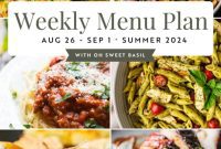 Your Weekly Meal Plan: August 26 – September 1