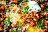 One-Pan Taco Beef and Sweet Potato Meal