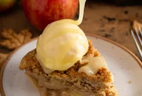 Dutch Apple Pie with Velvety White Chocolate Butter Sauce