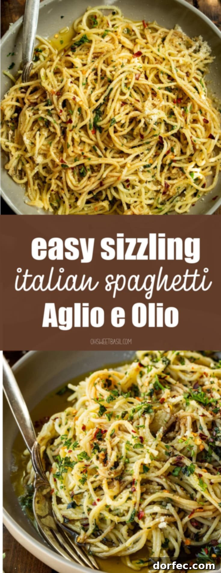 A bowl of spaghetti aglio e olio, elegantly presented with a focus on its simplicity and rich flavors, topped with Parmesan cheese.