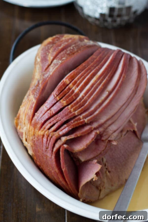 how to make ham in a slow cooker plus a yummy dr pepper ham glaze recipe ohsweetbasil.com insta pot, crockpot, pressure cooker A Pinterest-ready image showcasing how to make ham in a slow cooker, featuring a yummy Dr. Pepper ham glaze recipe, suitable for Instant Pot, Crockpot, and pressure cooker methods.