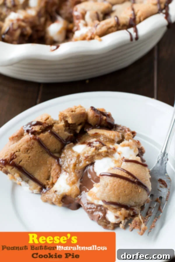 Reese's Peanut Butter Marshmallow Cookie Pie, a delightful treat for family connection