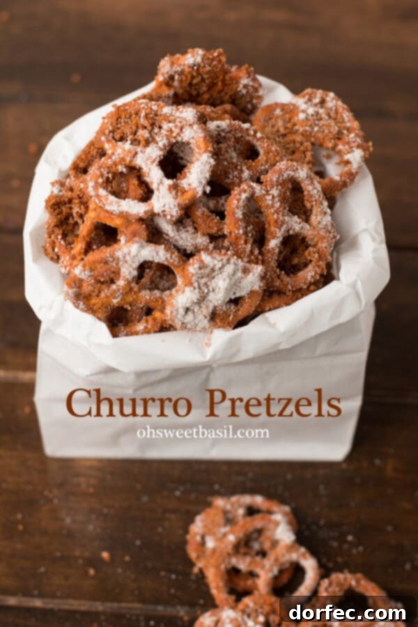 Best Homemade Churro Pretzels You'll Love Delicious Churro Pretzels with cinnamon sugar coating, a perfect sweet and salty snack