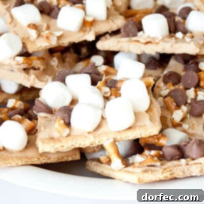 Sweet & Salty Churro Twists 7 White Chocolate Pretzel Peanut Butter Graham Cracker Deliciousness, a layered sweet treat