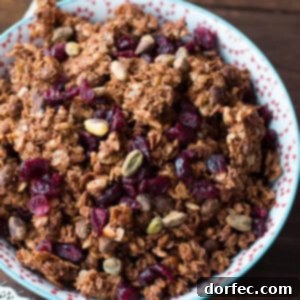 this pistachio pomegranate granola turned out so awesome! New favorite!