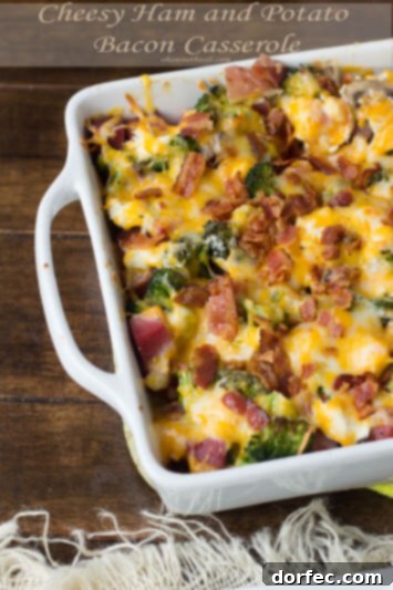 Fiesta Chicken and Rice Bake 6 Cheesy ham and potato bacon casserole to use up all of those holiday leftovers. ohsweetbasil.com