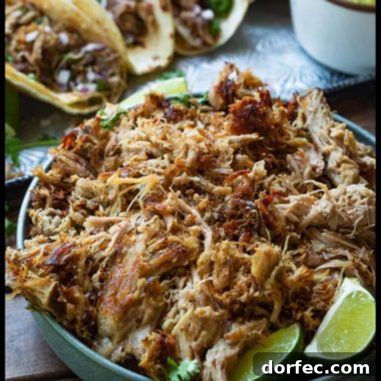 20+ Effortless Slow Cooker Dinners for Hectic Weeknights 2 Slow Cooker Pork Carnitas ready to be served