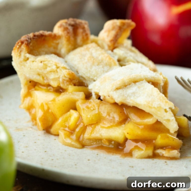 Classic Homemade Apple Pie with a flaky crust and warm cinnamon apples, evoking cherished memories