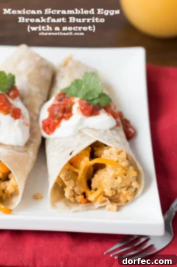 Creamy Strawberry Protein Breakfast 4 mexican-scrambled-eggs-breakfast-burrito-ohsweetbasil.com