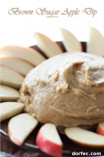 Brown Sugar Apple Dip, a family favorite for fresh apple slices
