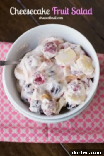 Creamy and dreamy Cheesecake Fruit Salad with mixed berries