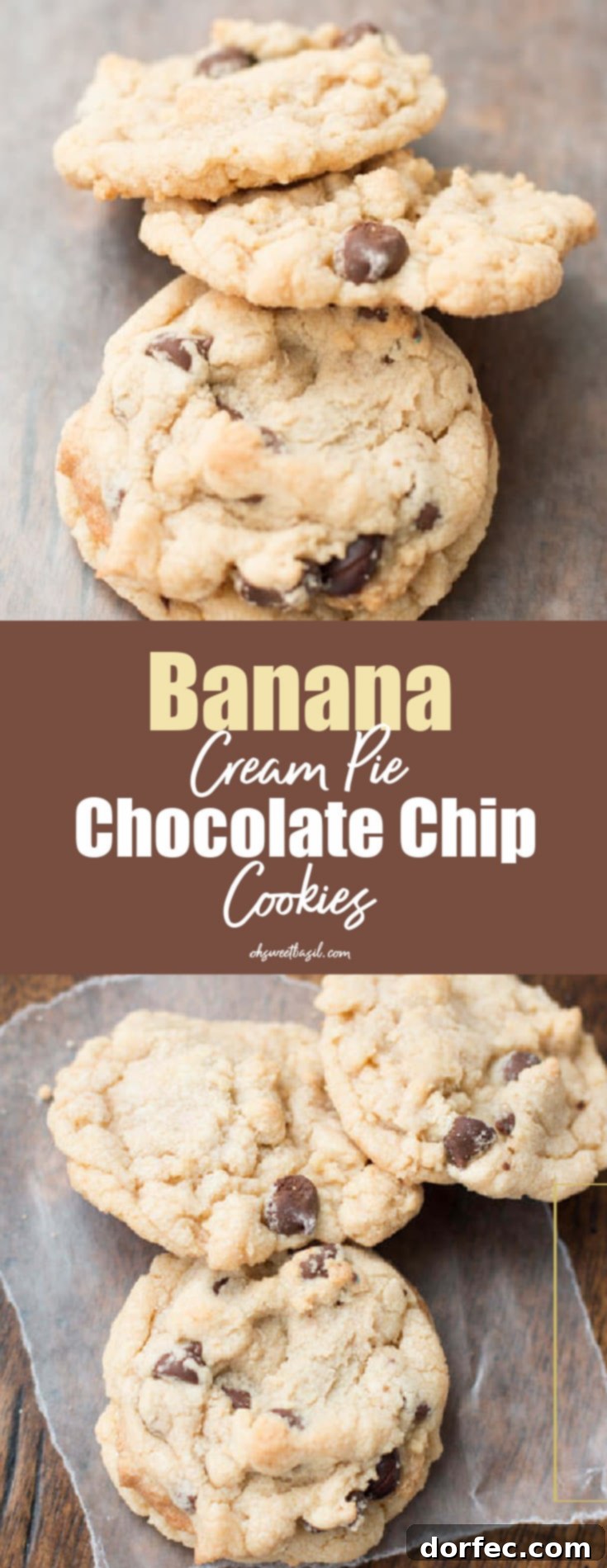 Heavenly Banana Cream Pie Chocolate Chip Cookies 2 Three Banana Cream Pie Chocolate Cookies