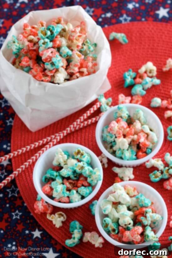 Patriotic Popcorn, 4th of July, summer food Patriotic Popcorn, 4th of July, summer food - a finished bowl of white popcorn