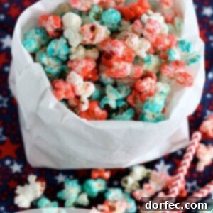 Patriotic Popcorn, 4th of July, summer food
