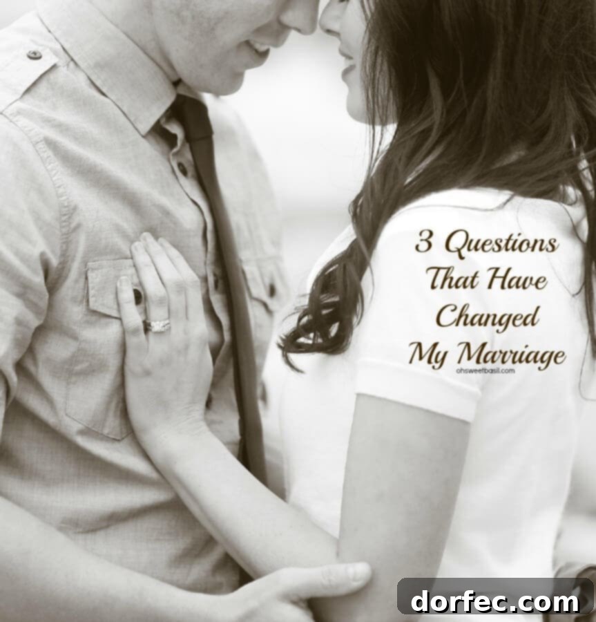 These 3 questions that changed my marriage and family can make a difference in your relationships too. It's only 3 questions and it's worth asking.