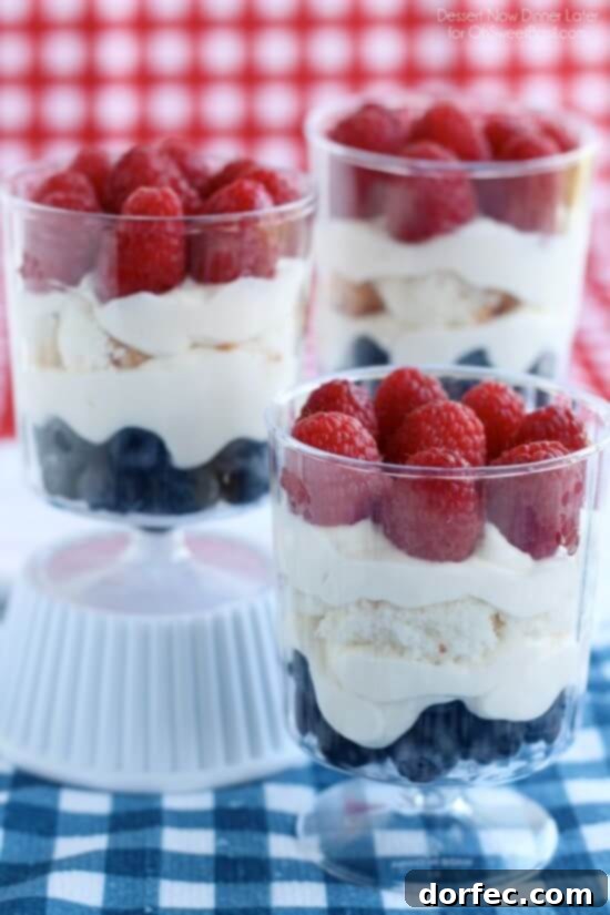 Patriotic Trifles 4th of July dessert Individual Patriotic Trifles perfect for Fourth of July parties
