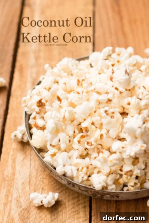 Coconut Oil Kettle Corn - A Wholesome and Flavorful Snack Option