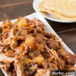 Tender Pineapple Habanero Pork ready for a delicious meal