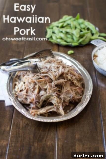 Oh my deliciousness!! This Hawaiian pork only takes 3 ingredients and is our all time favorite pork ohsweetbasil.com_-3