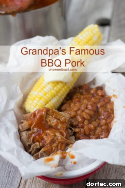 Grandpa's Old Fashioned BBQ pulled pork ohsweetbasil.com