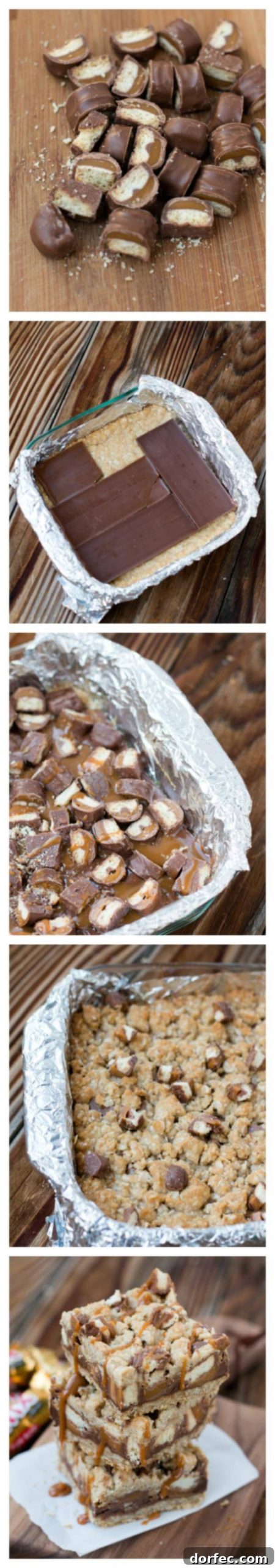 Warm Twix Carmelitas straight from the oven A large batch of freshly baked Twix Carmelitas, golden brown with melted chocolate and caramel