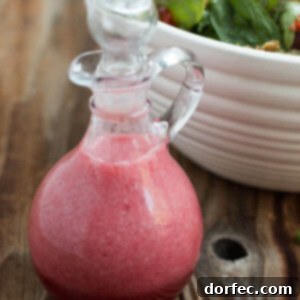 Homemade Pomegranate Raspberry Salad Dressing