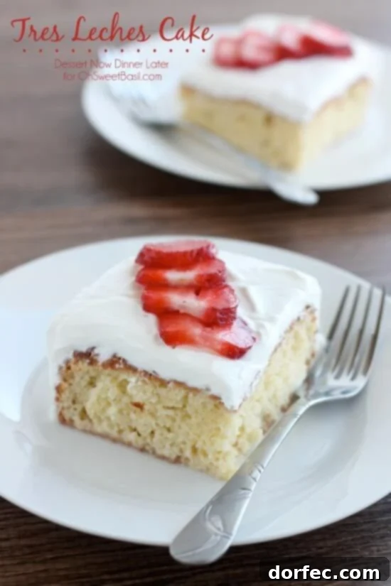 Authentic Tres Leches Cake recipe - A rich and moist milk-soaked cake