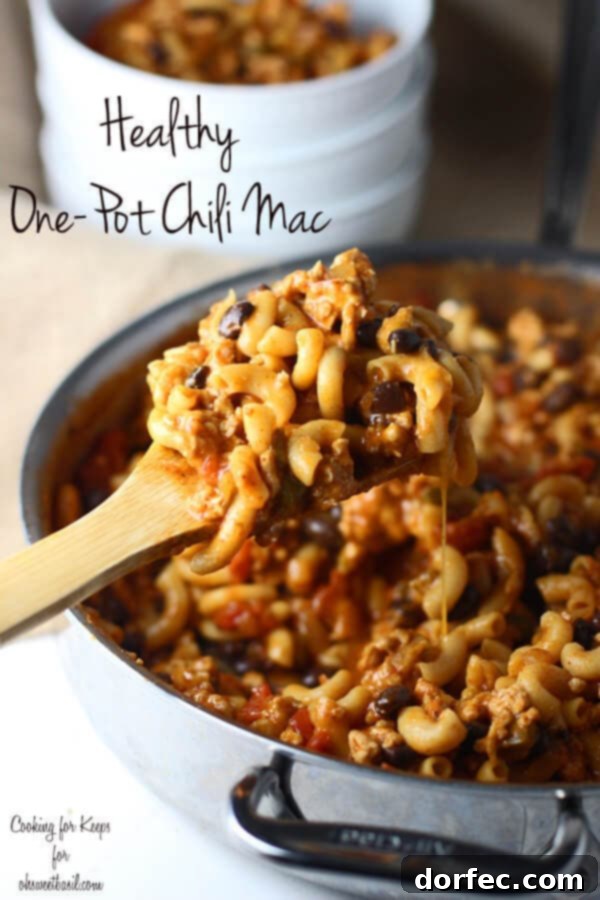 Wholesome One-Pot Chili Mac Healthy One-Pot Chili Mac with Lean Ground Turkey and Whole Wheat Macaroni