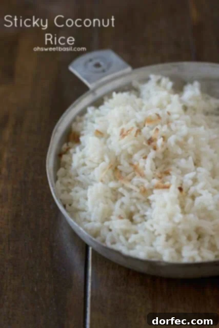 Comforting Cheesy Black Beans and Rice 6 Sweet and sticky Brazilian Coconut Rice, perfect as a side for any meal.