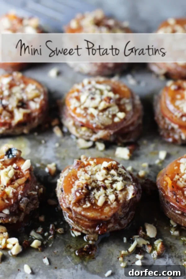 Mini Sweet Potato Gratins - A perfect holiday side dish for Thanksgiving
