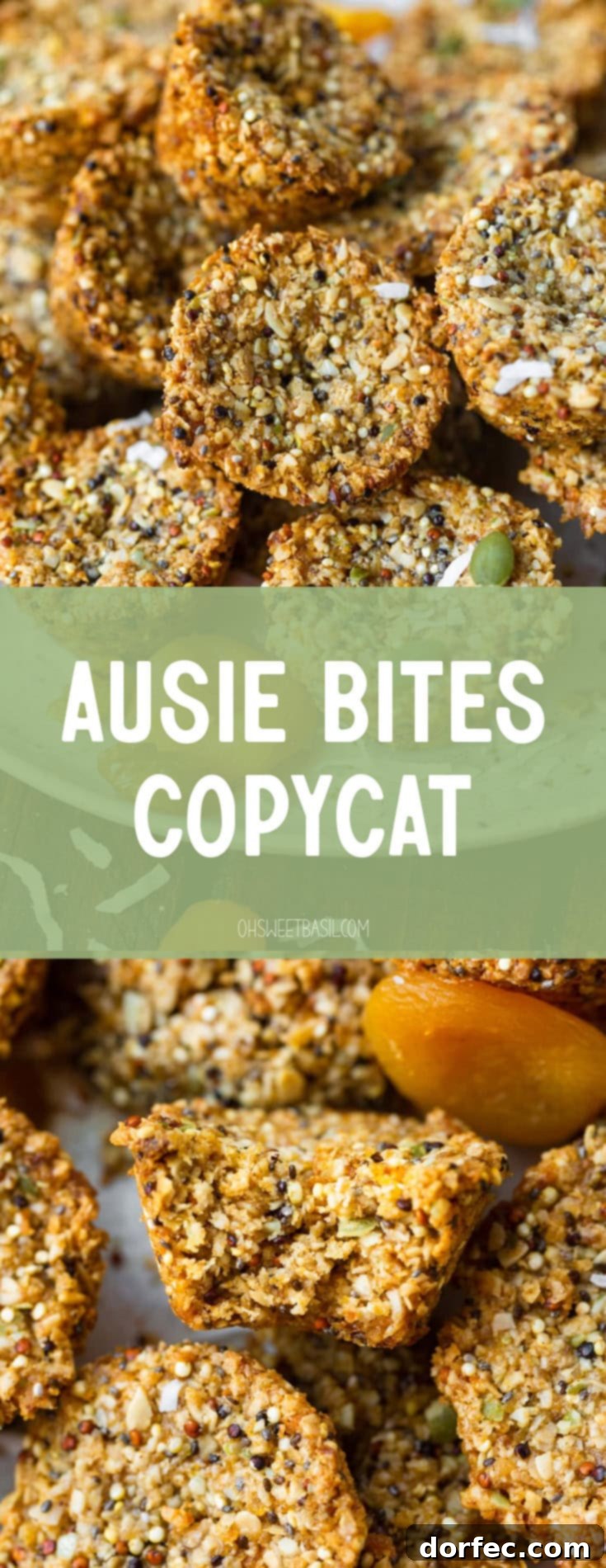 a photo of a pile of homemade copycat aussie bites sitting on a serving plate