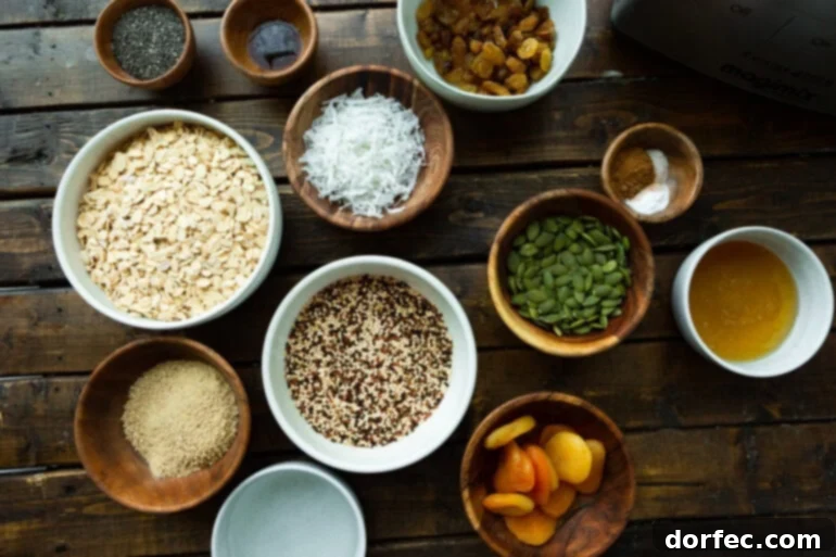 a photo of all the different ingredients for aussie bites in separate small bowls